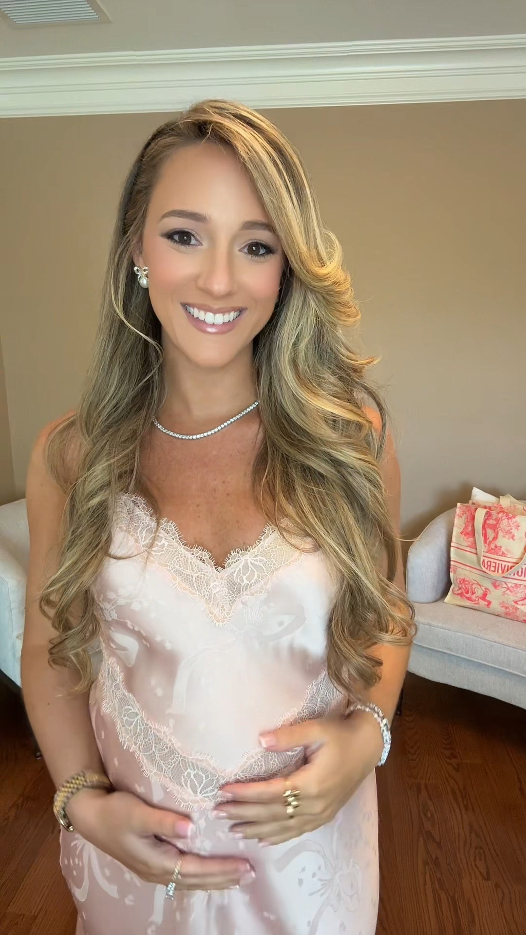 The morning of my baby shower🥰Special thanks to Bisous for getting me ready for my special day! Loveshack fancy dress // bow dress // bow heels 

#LTKBaby #LTKBeauty #LTKBump