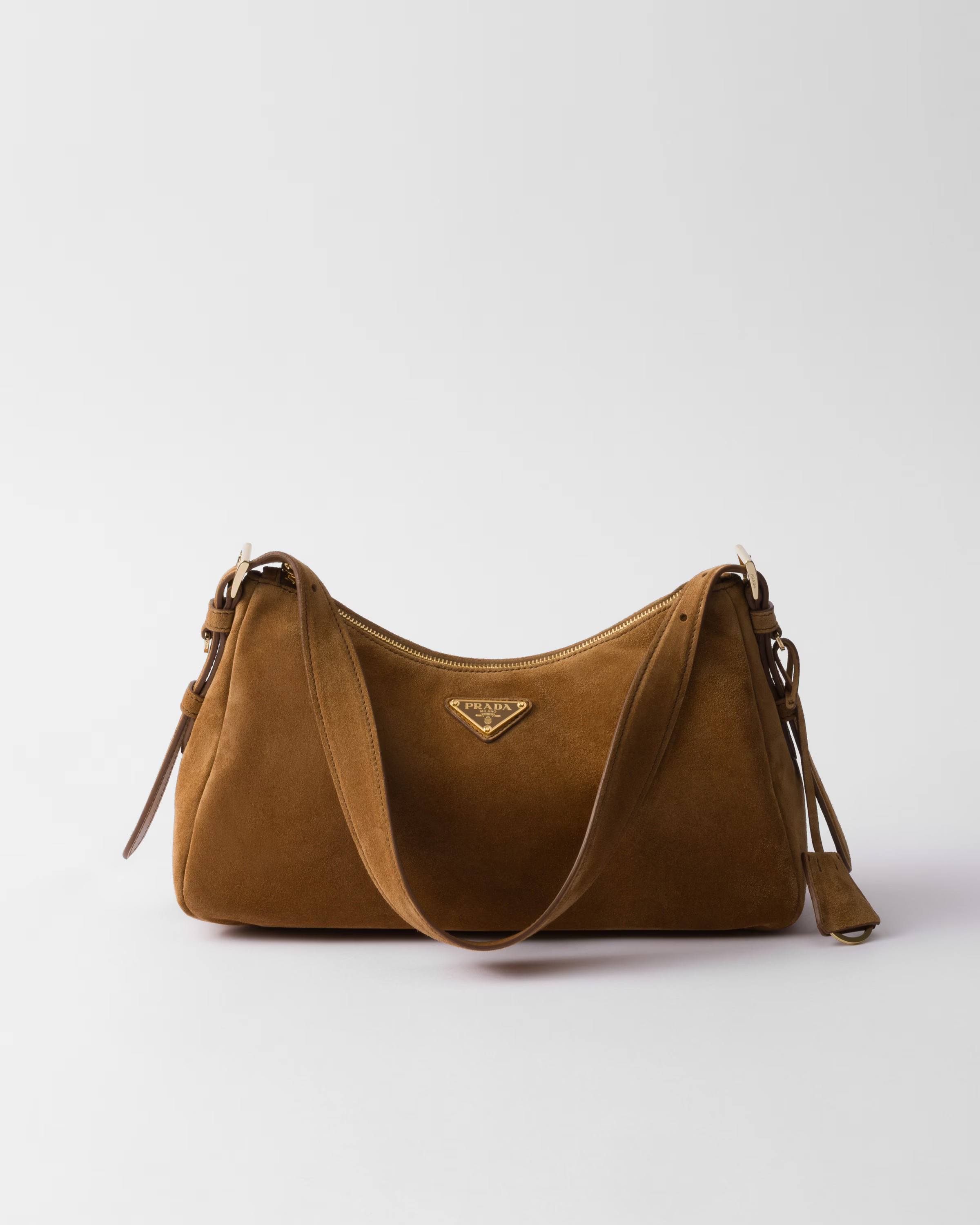 Prada Aimée medium suede shoulder bag | Prada US