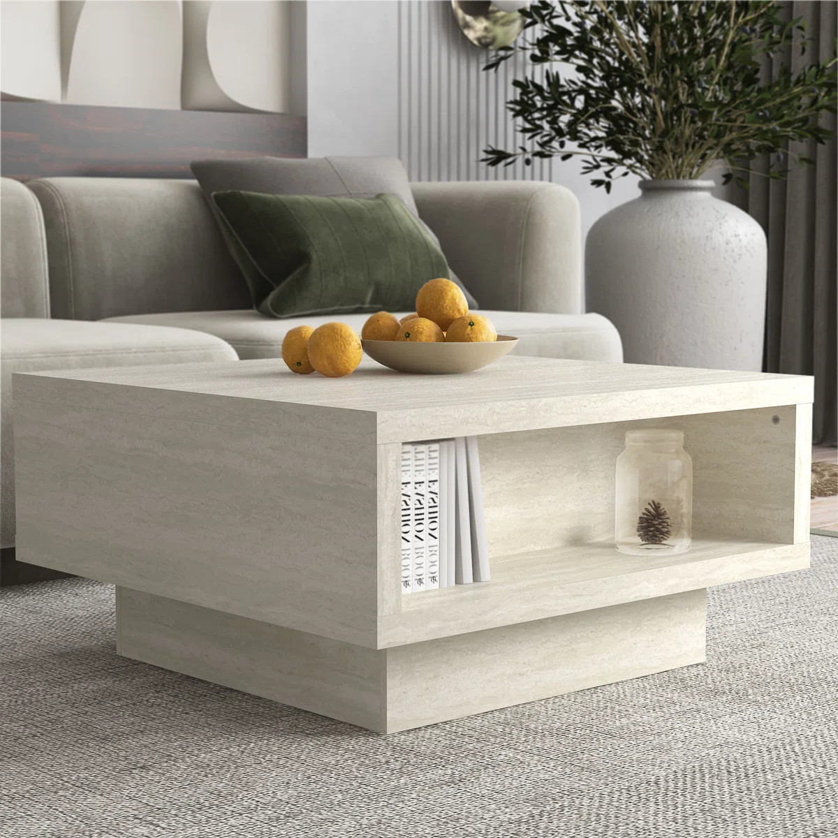 Wade Logan® Caomhan Pedestal Coffee Table with Storage & Reviews | Wayfair | Wayfair North America