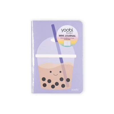 Yoobi Kawaii Journal 3.5"x5" Mini Purple Boba Tea | Target