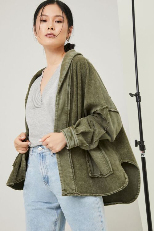 High-Low Patch-Pocket Jacket | Forever 21 (US)