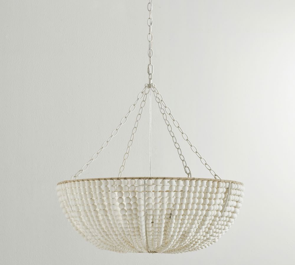 Bristol Wood Bead Chandelier | Pottery Barn (US)