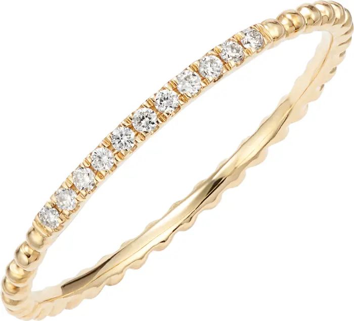 Bony Levy Diamond & 18K Gold Bead Stacking Ring | Nordstrom | Nordstrom