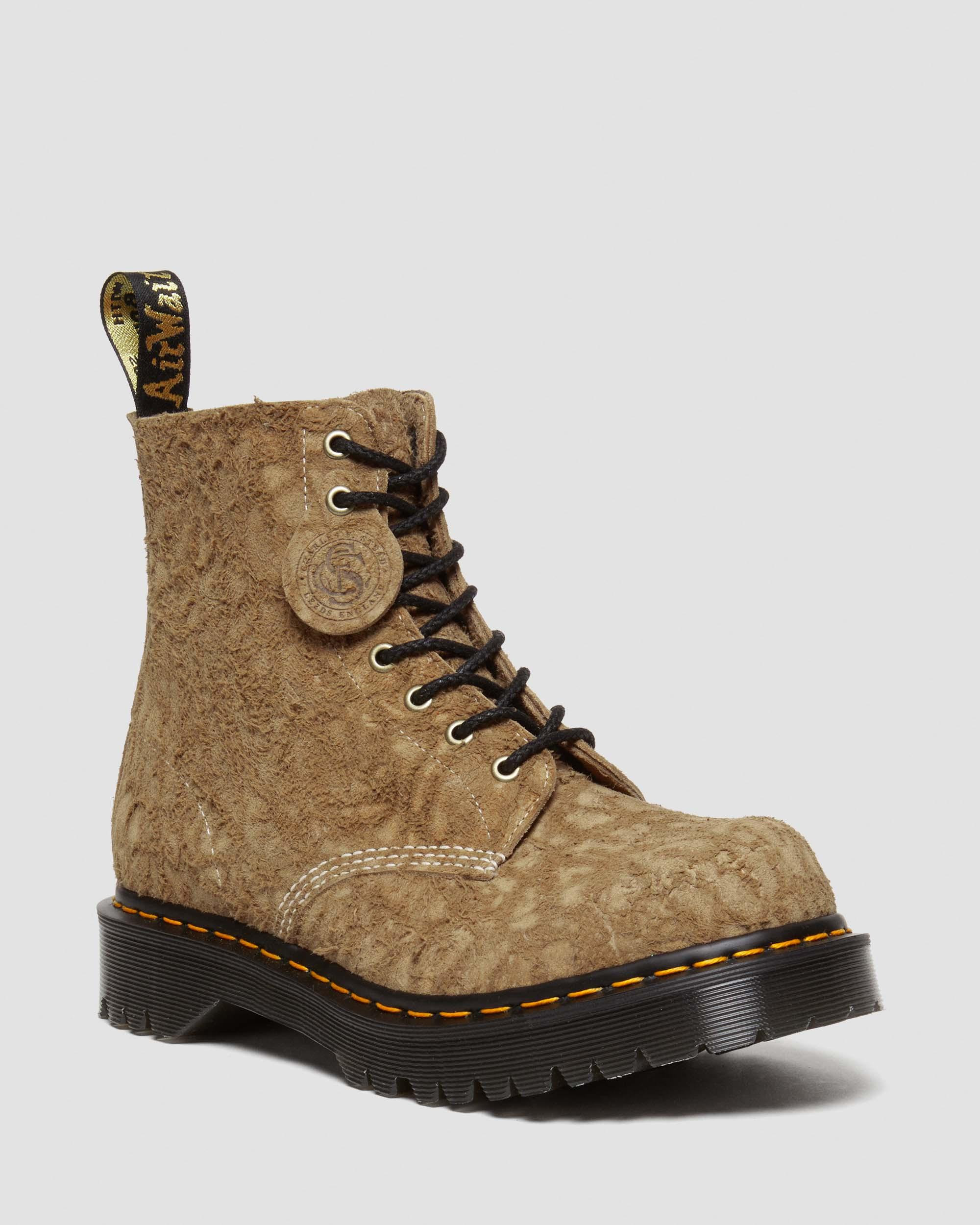 1460 Made in England Emboss Suede Lace Up Boots | Dr. Martens