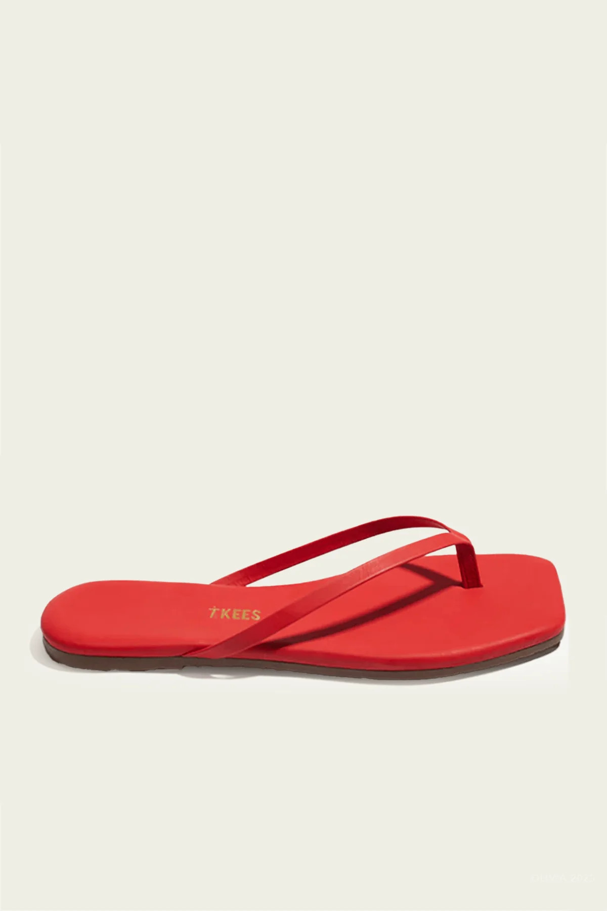 Lily Square Toe Flip Flops in Red - US 10 | Shop Olivia