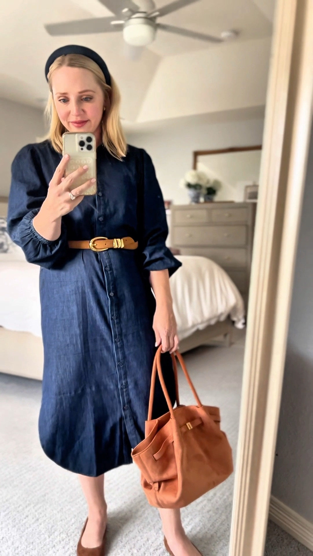 Wear to work fall outfit! Wearing 4 petite dress that fits tts. Suede flats fit snug and I suggest a half size up!

Denim dress, chambray, petite, workwear, fall outfit 

#LTKFindsUnder100 #LTKPetite #LTKSaleAlert