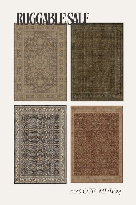 Just ordered 2 of these rugs in the new tufted rug version which is a little thicker!! Love ruggable rugs because you can spot clean and wash so easily! Code MDW24 

#LTKSaleAlert