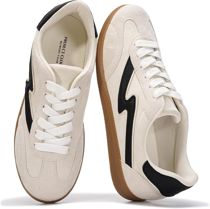 Project Cloud Non-Slip Fashion Sneakers for Women, Lace-Up Shoes (Irita) | Memory Foam Insole Tre... | Amazon (US)