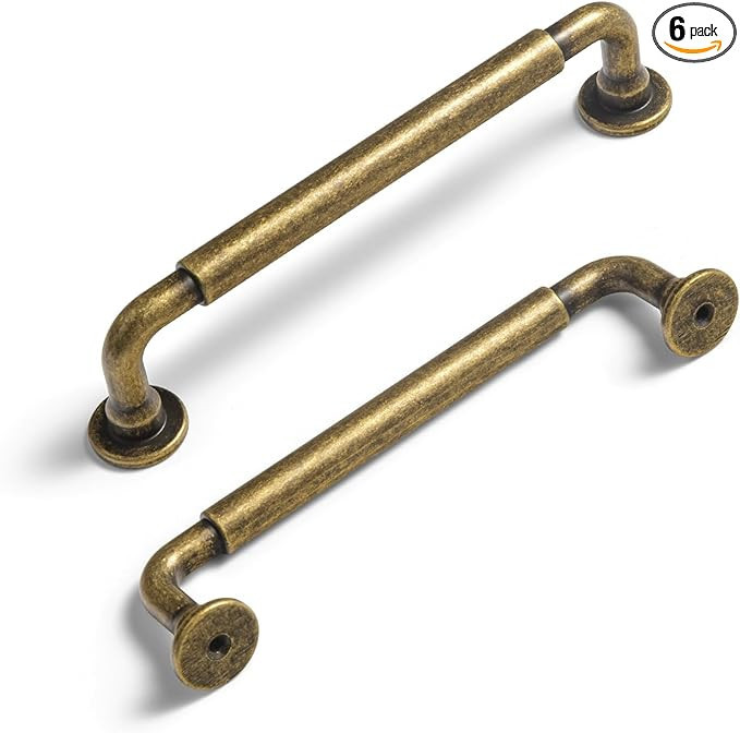 Yanxia Antique Brass Cabinet Handles, Vintage Drawer Pulls for Kitchen, Cabinet Hardware for Bedr... | Amazon (US)