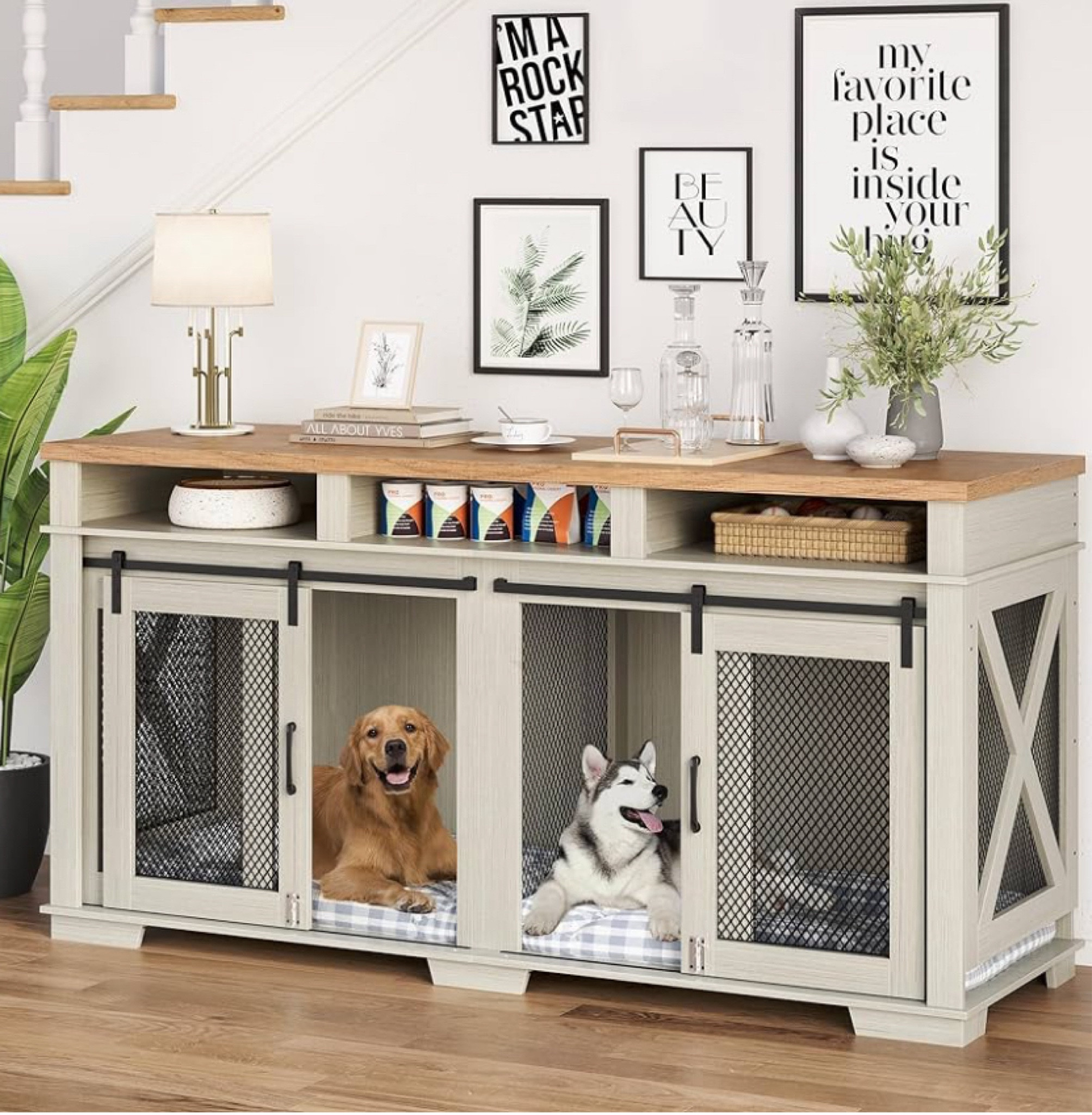 What I bought for prime day…a cute + functional dog crate! Will fit two doggos! 

#LTKxPrimeDay #LTKHome #LTKSaleAlert