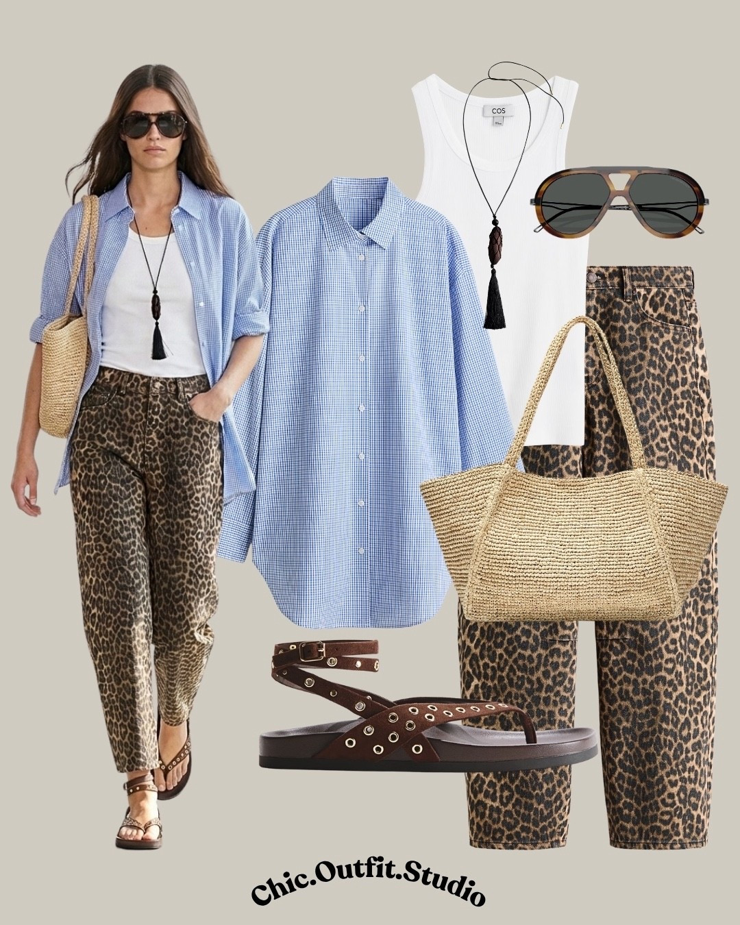 Leopard Pants & Blue Shirt Casual Chic

✨A pair of leopard print pants styled with a light blue oversized shirt and simple basics creates an effortless casual chic spring outfit. The mix of classic tailoring and bold print makes this look modern, relaxed, and very wearable.

✨Perfect for travel outfits, everyday errands, coffee runs, or casual weekend looks.

✨Tags: leopard pants outfit women, blue shirt outfit women, casual chic spring outfit, animal print pants outfit, everyday outfit ideas women, european casual outfit, relaxed spring outfit women, minimal style with print, spring travel outfit women, effortless chic outfit

#LTKshoes #LTKsummer #LTKspring