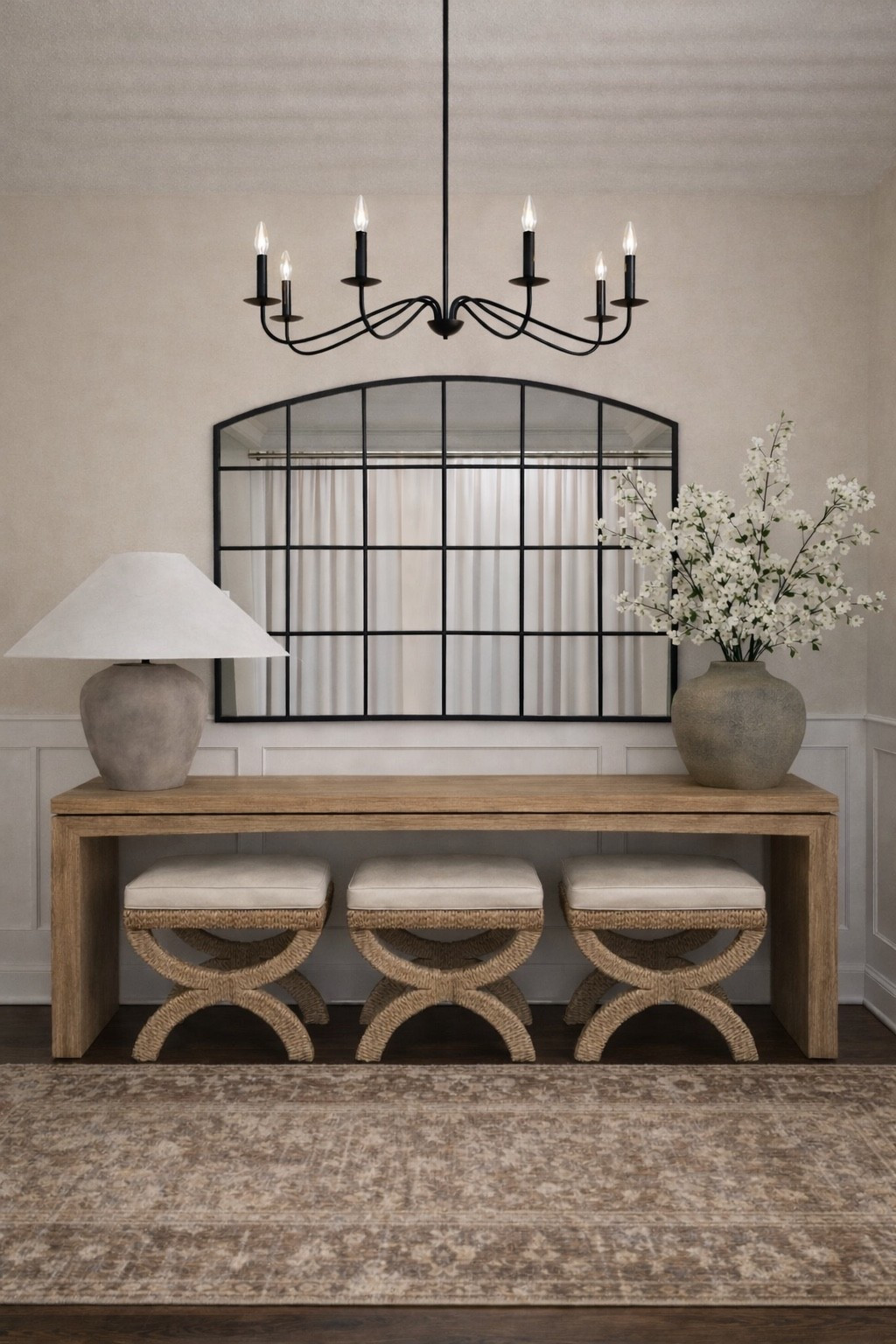 Entryway console table with ottomans inspiration ! 

#LTKHome