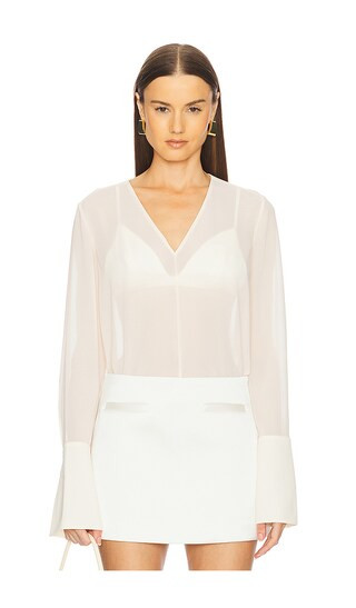 by Marianna Alina Blouse in Beige | Revolve Clothing (Global)