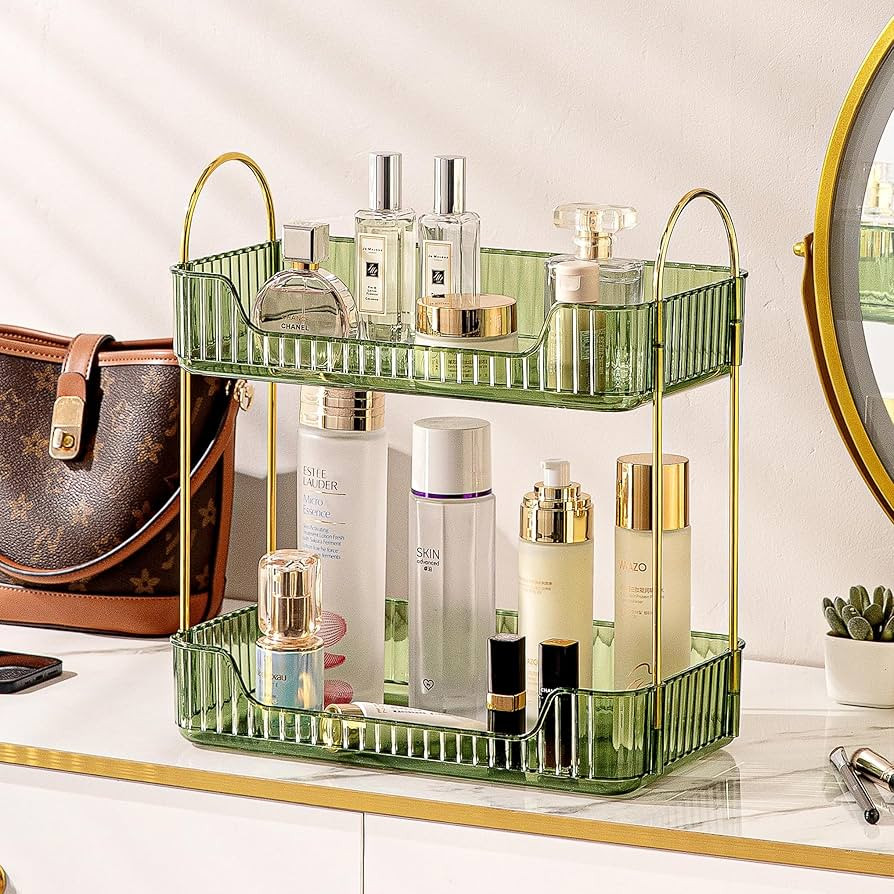 Bathroom Counter Organizer Countertop Shelf, Skincare Organizer Perfume Holder for Dresser, Bathr... | Amazon (US)