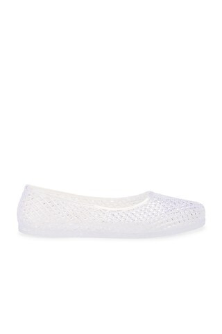 Ancient Greek Sandals Iro Ballet Flat in Clear - Neutral. Size 41 (also in 36, 37, 38). | FWRD 