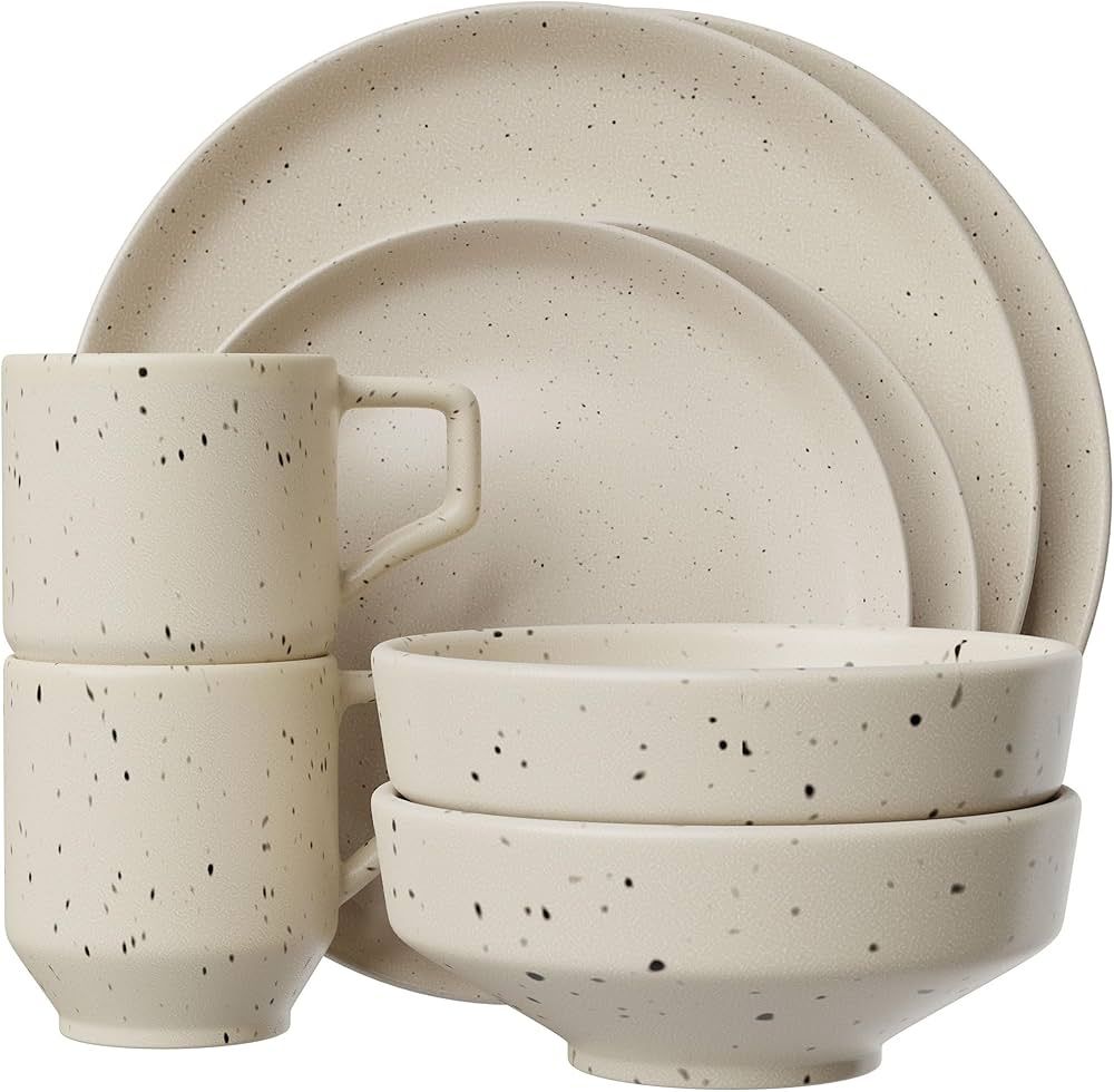 American Atelier Reactive Stoneware Dinnerware Set | Coffee Mug, Bowl, Plate Set | Stoneware Dish... | Amazon (US)