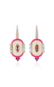 18K Pink Gold Be Yourself Ladies Pink Earrings