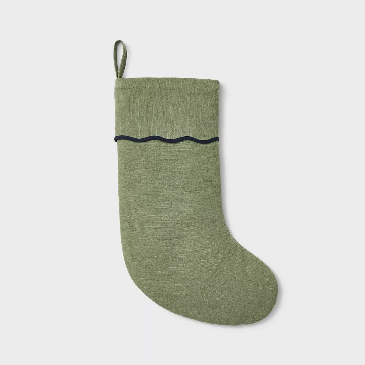 Scallop Christmas Stocking Green - Threshold™ designed with Studio McGee | Target