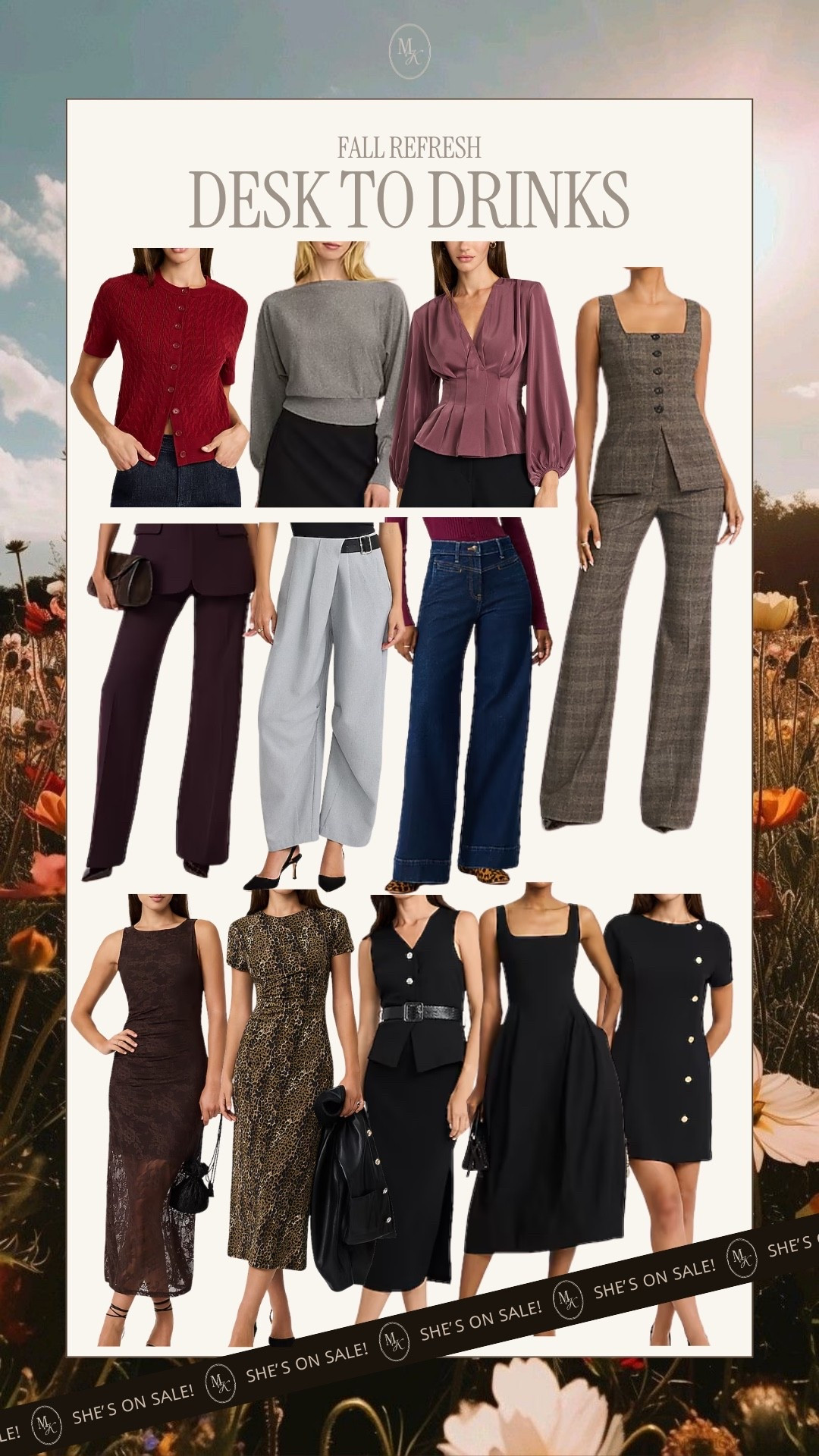 From desk to drinks! The functionable work wardrobe! 
-
Fall sale, work wear, chic fashion, midsize style, midsize fashion, casual office wear, sale alert

#LTKMidsize #LTKOver40 #LTKSaleAlert