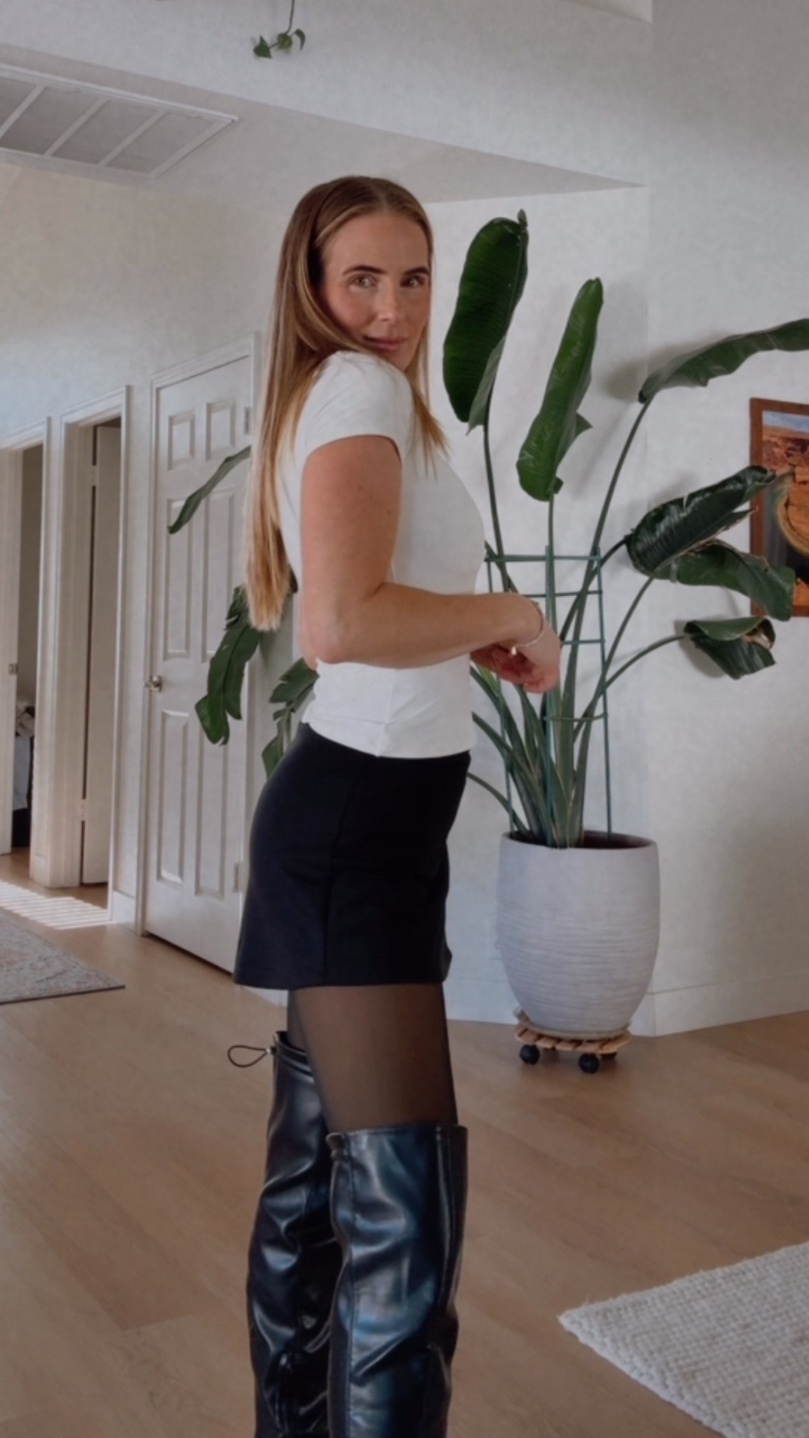 Fleece lined leggings with a cute skirt is the vibe this holiday season! So easy to dress up or down! 

XS color pearl in the top (it’s double lined and super stretchy buttery soft feels luxurious)
Small skort 
Sm/md in tights 
Size 8 boot, plenty of room for warm socks 

Also the tights do have straps vs feet so you’ll wear socks with these! They are super comfy and well made! I hate tights but love these! 

#LTKHoliday #LTKFindsUnder50 #LTKootd