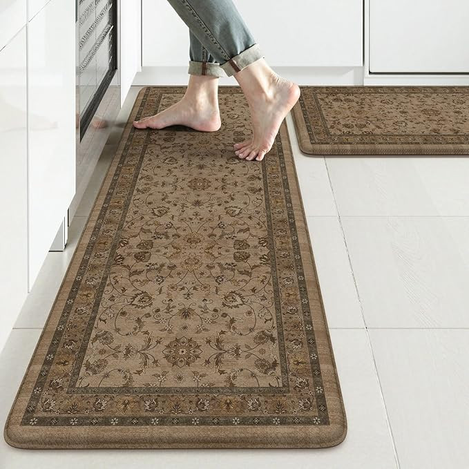 KIMODE Comfort Kitchen Floor Mats Cushioned Anti Fatigue,Boho Farmhouse Rugs for Floor Sets of 2,... | Amazon (US)