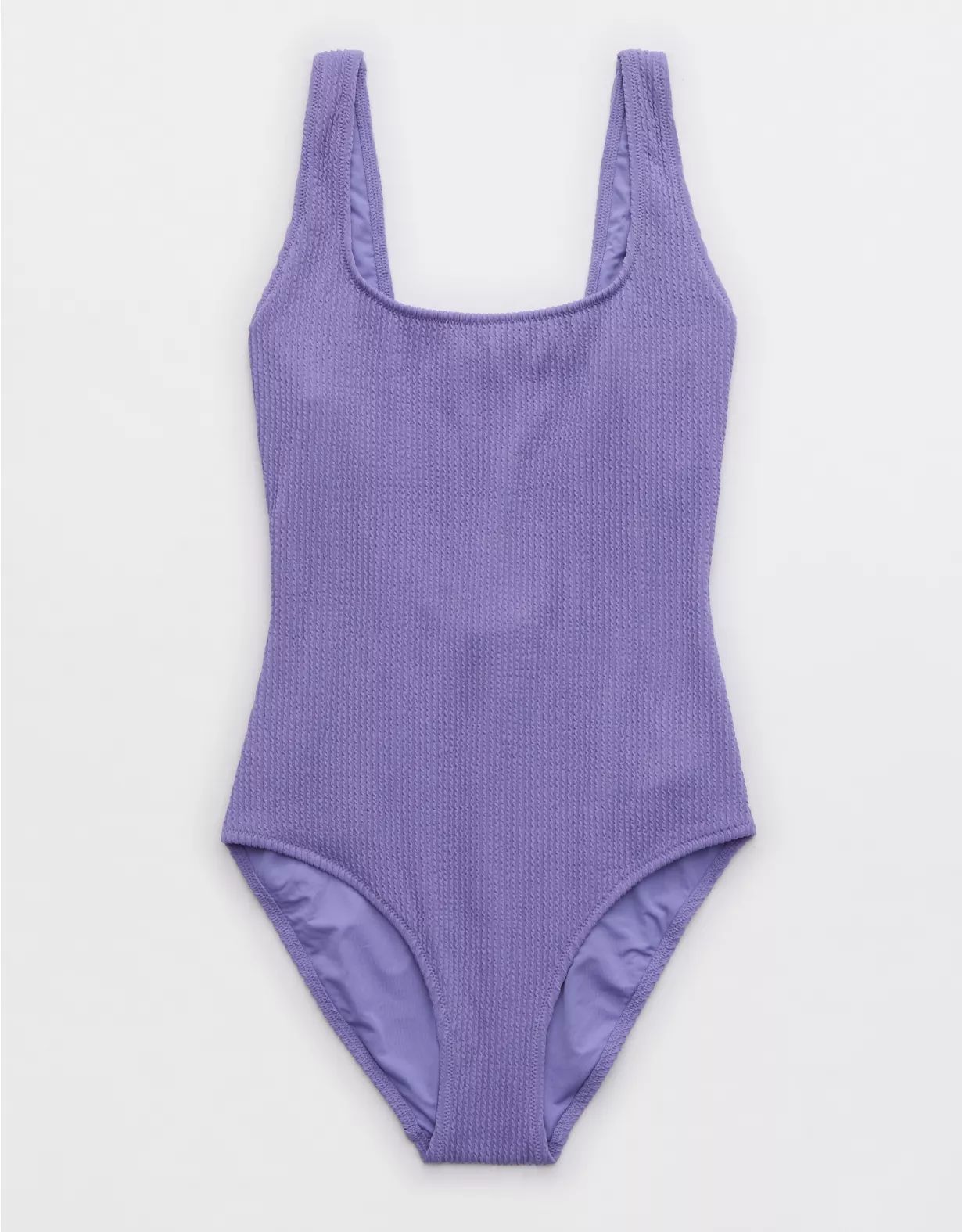 Aerie Crinkle Wide Strap Scoop One Piece Swimsuit | Aerie