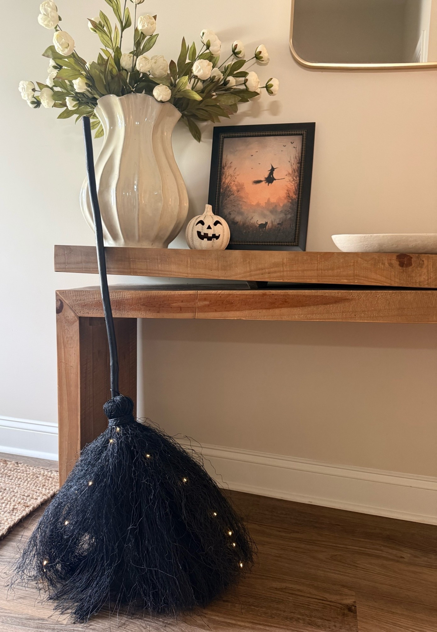 🧹✨ Pottery Barn look for a Target price! This Halloween witch’s broom is such a good dupe and it’s under $30! 🎃🖤 at 4 ft  tall, it makes the cutest statement leaning by the fireplace, front entryway, porch, or styled with your Halloween decor. 👻

Halloween, target, target find, Halloween decor, Halloween decoration

#LTKHome #LTKSeasonal