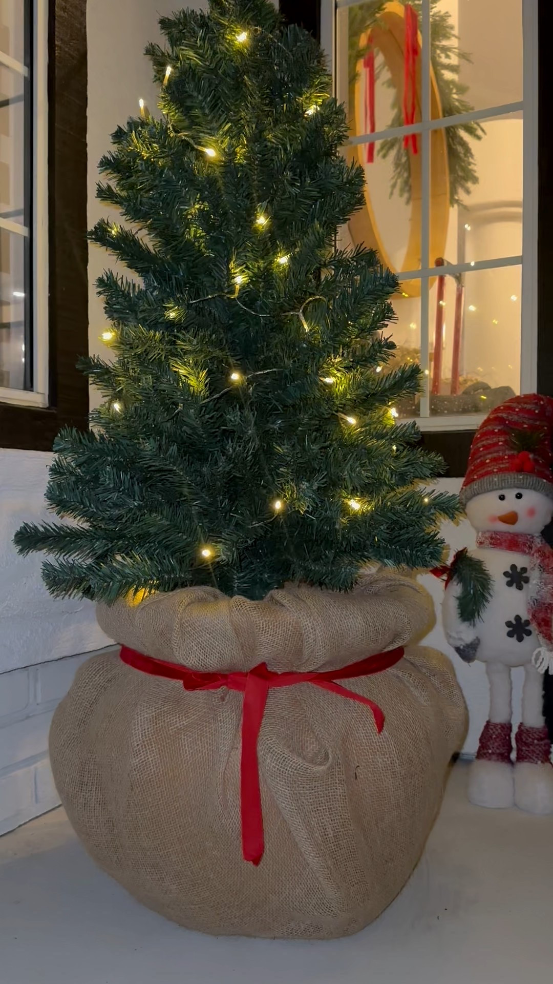 Outdoor Christmas Tree Hack! I used two Dollar Tree 4’ trees and zip tied them for a fuller look! 

#LTKSeasonal #LTKHome #LTKHoliday