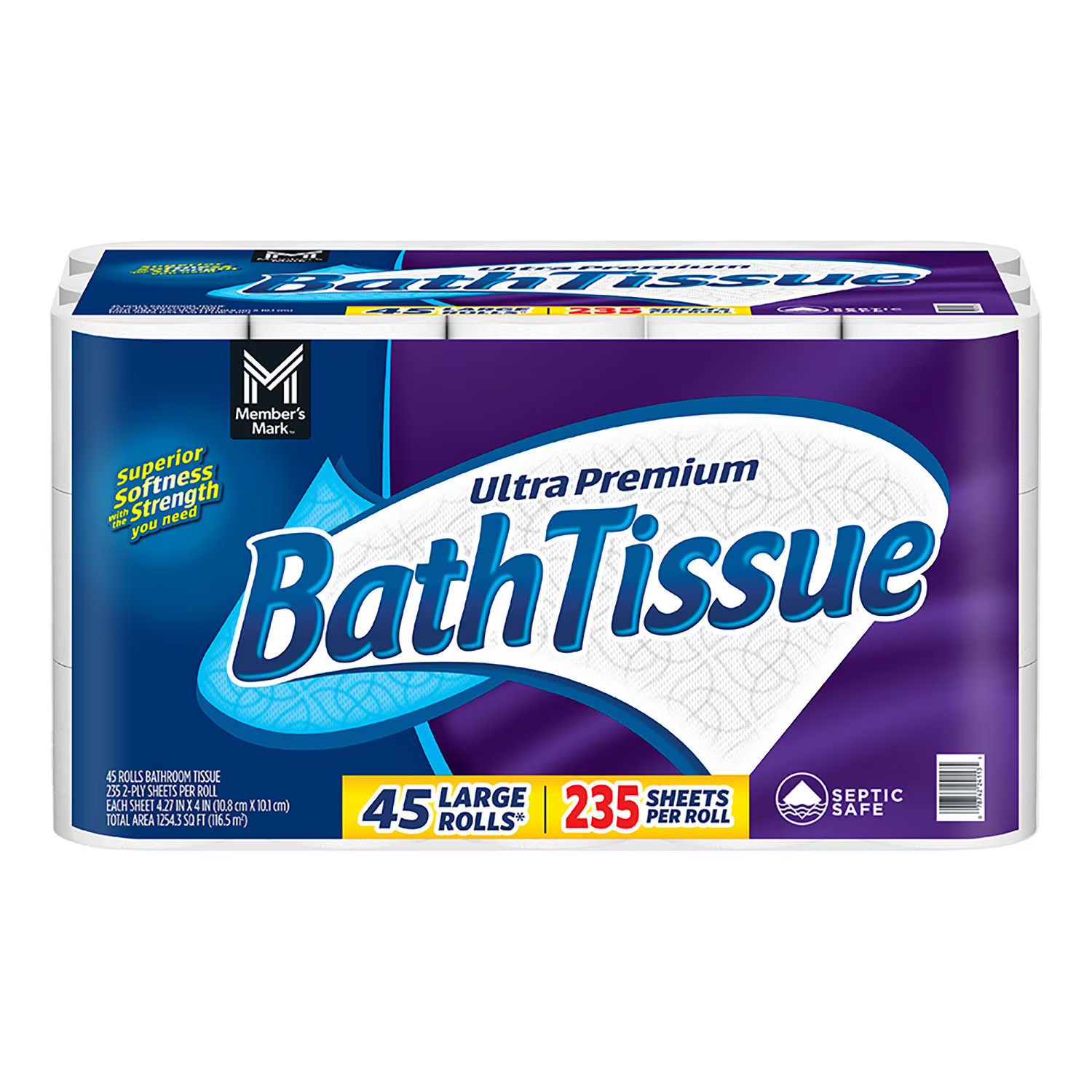 Member's Mark Ultra Premium 2-Ply Toilet Paper 45 rolls, 235 sheets/roll | Sam's Club
