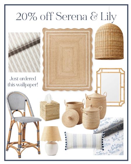 Serena & Lily on sale! I just ordered wallpaper for my new house and can’t wait to see it come together 🫶🏻

#LTKhome #LTKSeasonal #LTKSale
