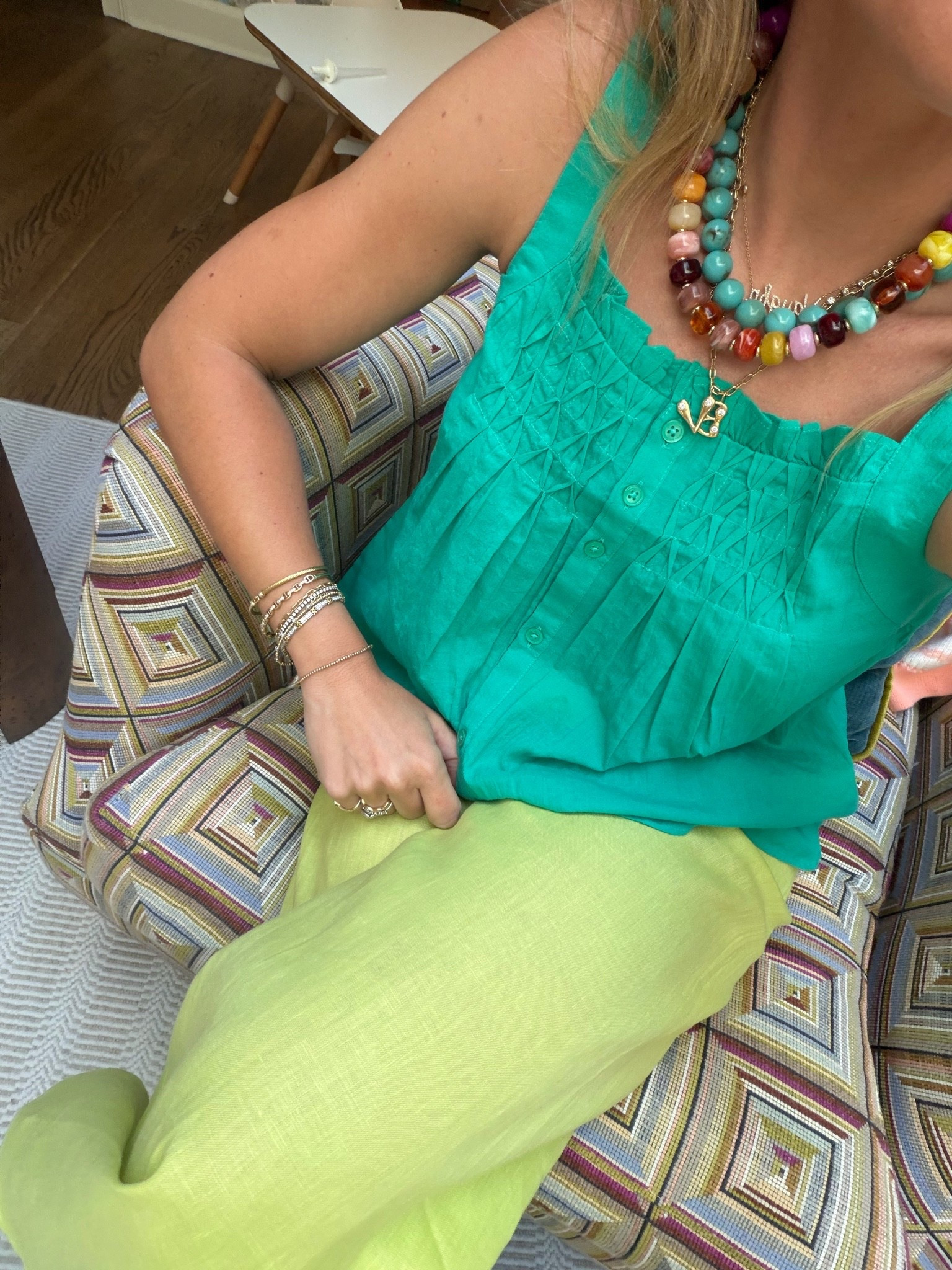 The coolest color combo! Wearing xsmall top & petite small pants