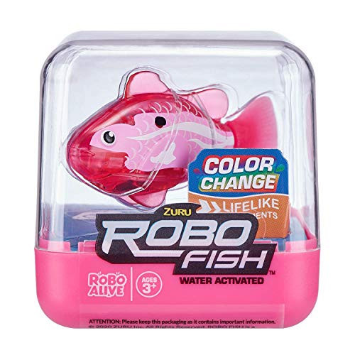 Robo Alive Robo Fish Robotic Swimming Fish (Lilac + Pink 2 Pack) by ZURU Water Activated, Changes Color, Comes with Batteries, Amazon Exclusive - Lilac + Pink (2 Pack) | Amazon (US)