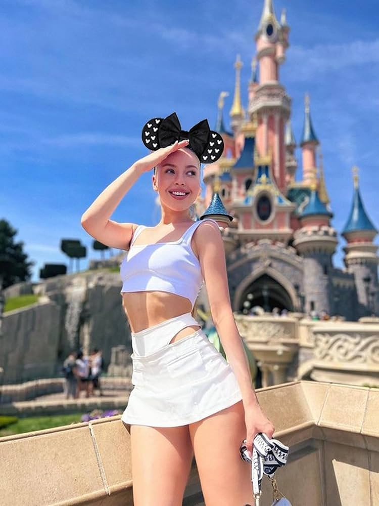 kangaroo Mouse Ears Headbands Pearl Bows Black Mouse Ears Headbands for Birthday Parties Themed P... | Amazon (US)