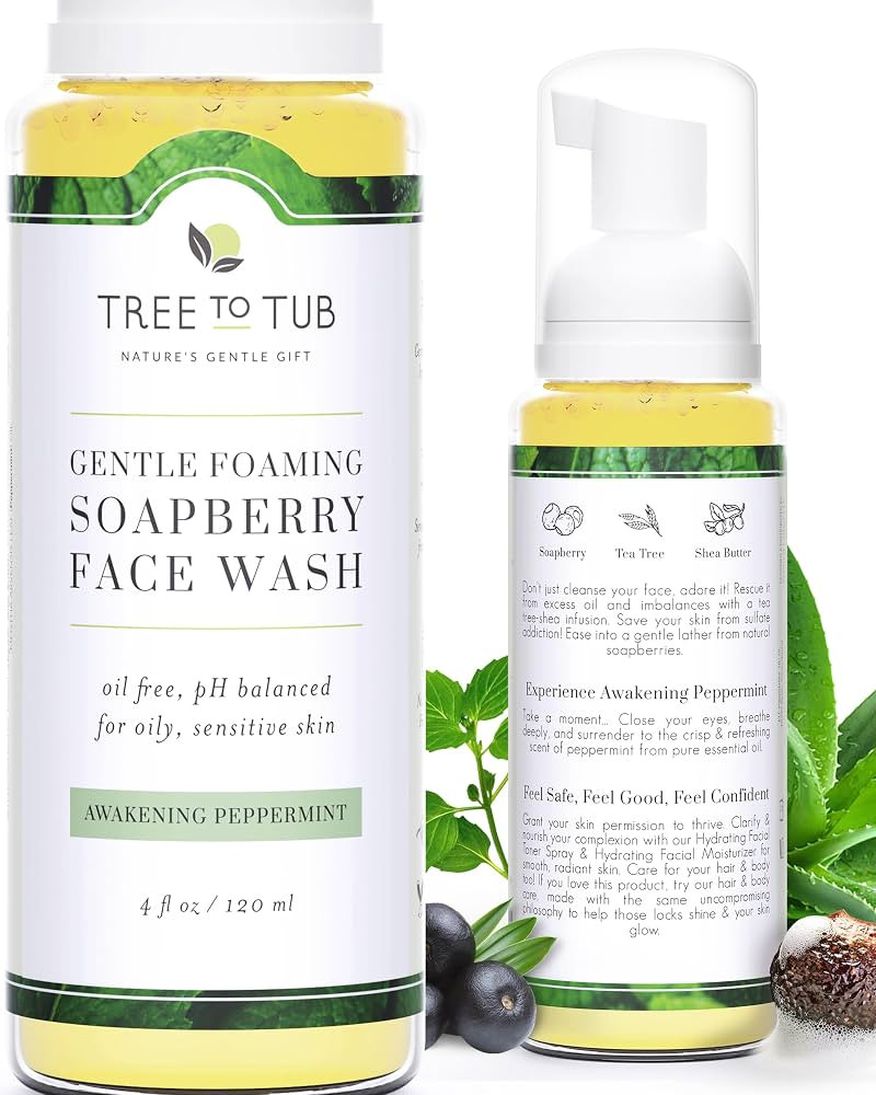 Tree To Tub Sensitive Skin Face Wash for Oily or Combination Skin - Gentle Tea Tree Face Cleanser... | Amazon (US)