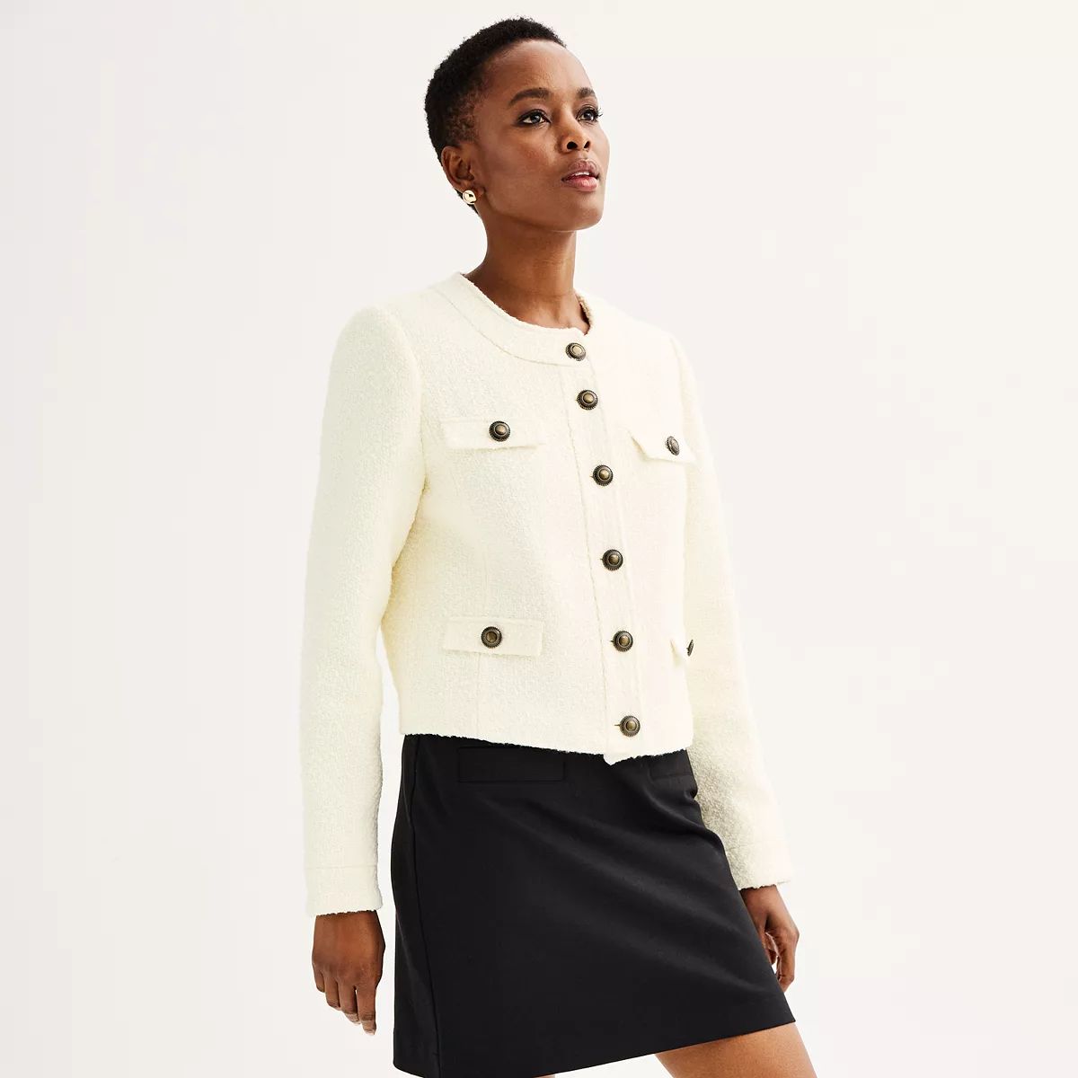 Women's Truth Peak Lapel Textured Double Breasted Blazer | Kohl's