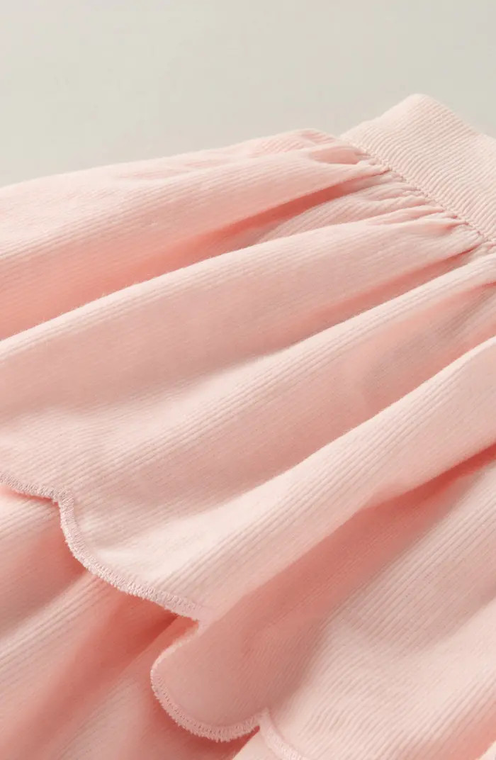 Kids' Scallop Trim Tiered Cotton Skirt | Nordstrom