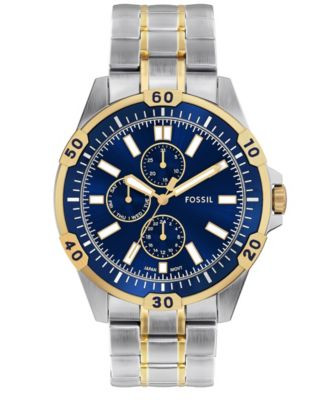 Men's Garrett Multifunction Two-Tone Stainless Steel Watch, 44mm | Macy's
