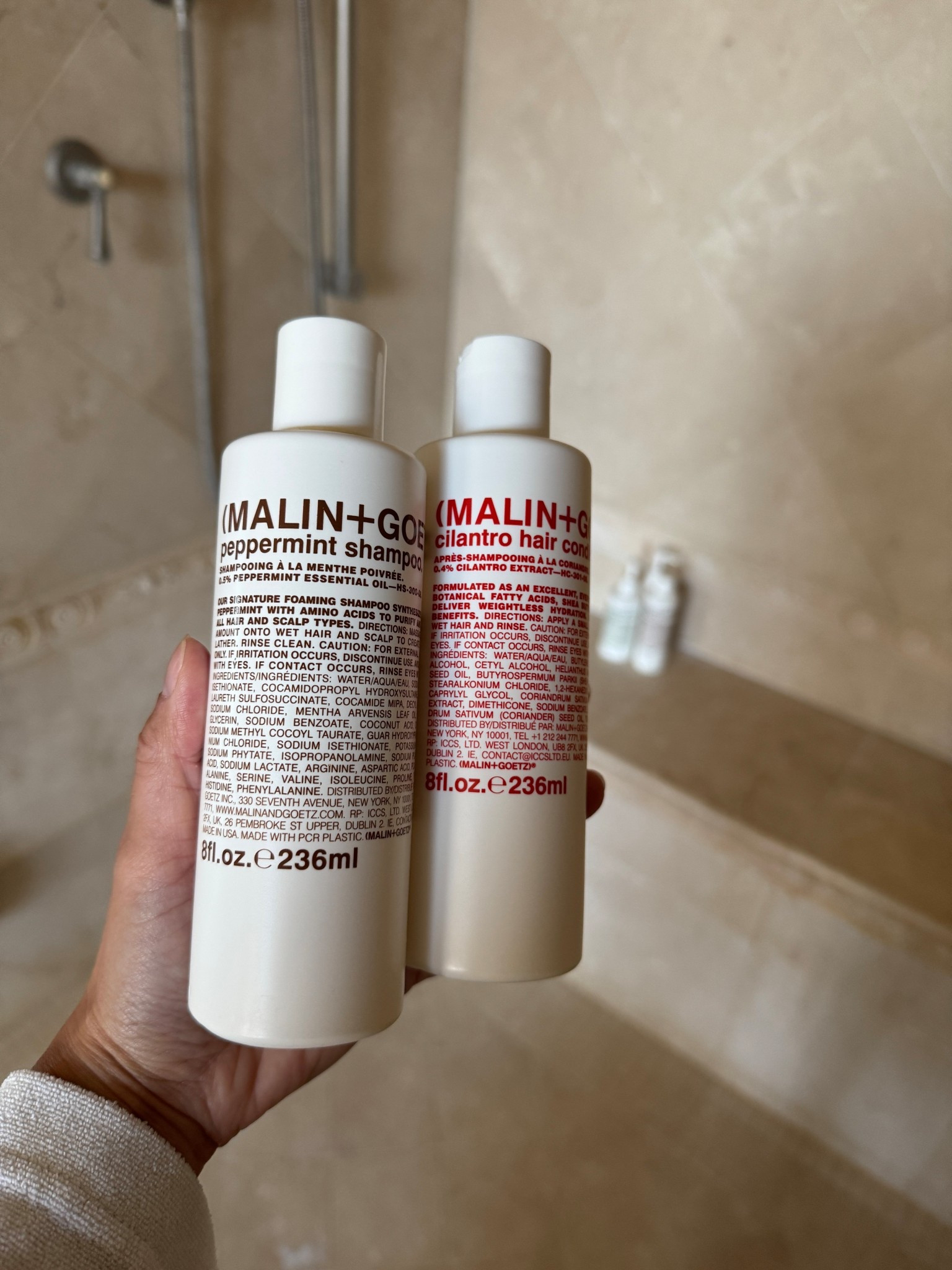 We discovered this line of products on vacation 2 years ago while staying at a hotel in Barcelona. This shampoo and conditioner combo won us over right away. Shampoo leaves your scalp feeling clean and the formula is gentle. The conditioner is lightweight and detangles hair well. Important bonus- both products smell divine and give you a mini spa like experience, especially in combination with their other bath products. #malinandgoetzlifestyle @malinandgoetz

#LTKFindsUnder50 #LTKOver40 #LTKBeauty