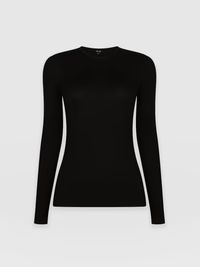 Austen Crew Neck Tee - Black | Saint + Sofia (Global)