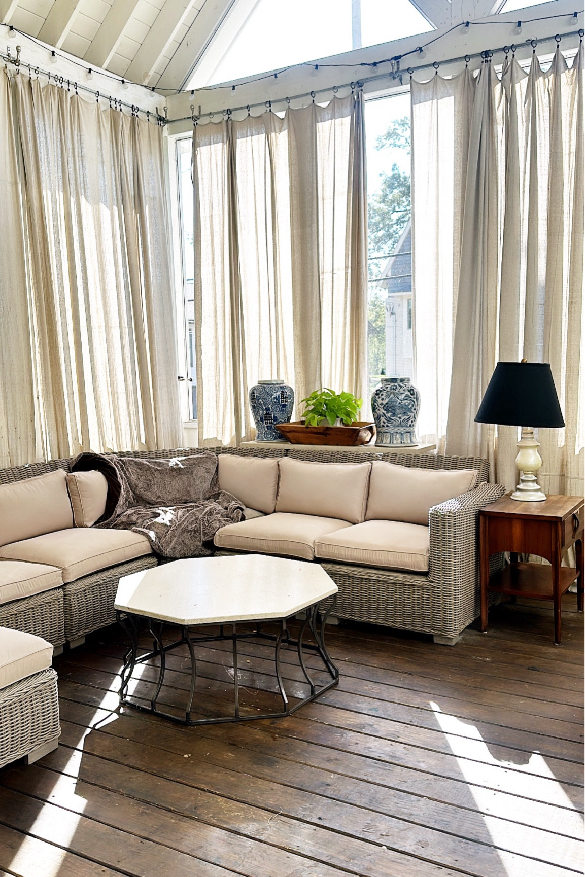 Drop cloth curtains from Amazon - they let in the perfect amount of light and still provide privacy. 

#LTKFindsUnder100 #LTKxPrimeDay #LTKHome