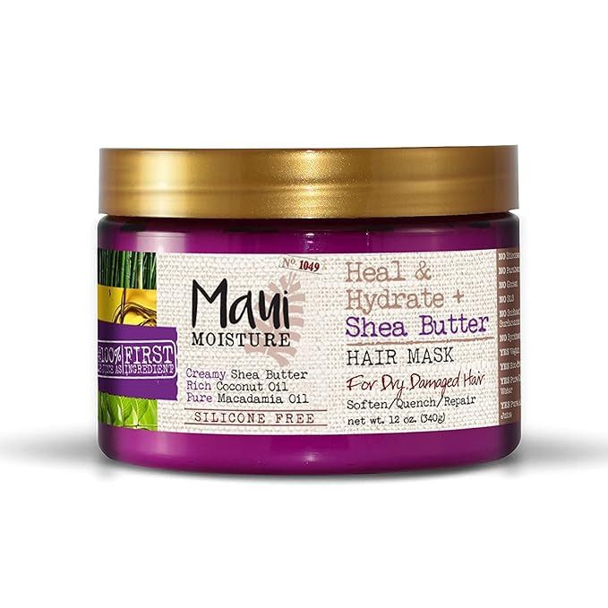 Maui Moisture Heal & Hydrate + Shea Butter Hair Mask & Leave-In Conditioner Treatment to Deeply N... | Amazon (US)