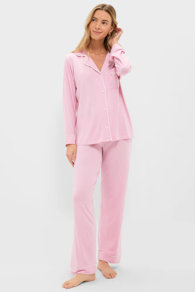 Pink Nectar and Ivory Gisele Long PJ Set | Tuckernuck (US)