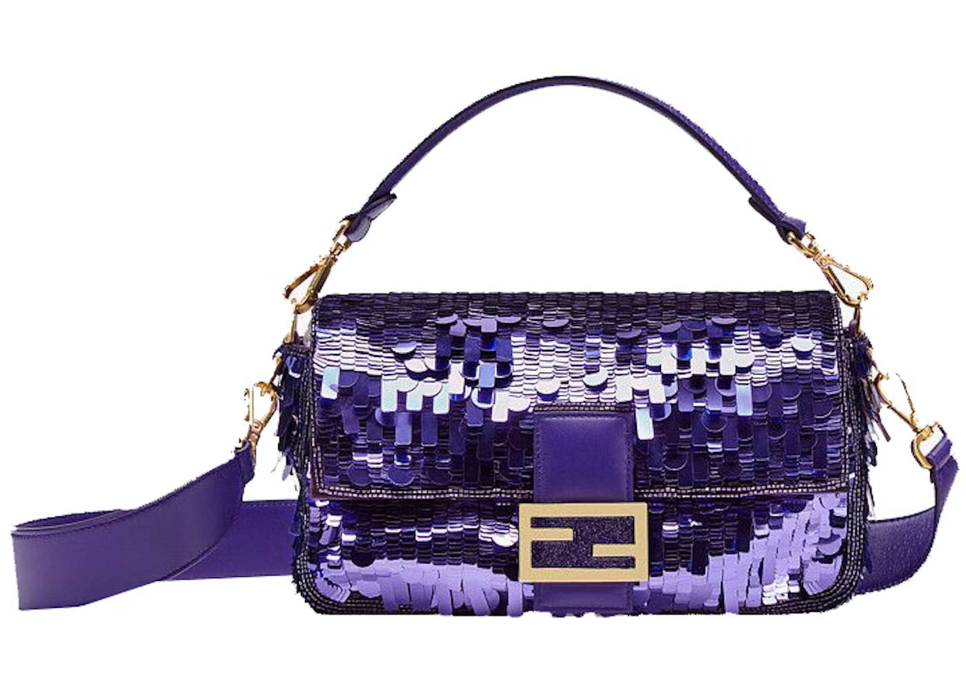 Fendi Sequined Baguette BagMedium Purple | StockX