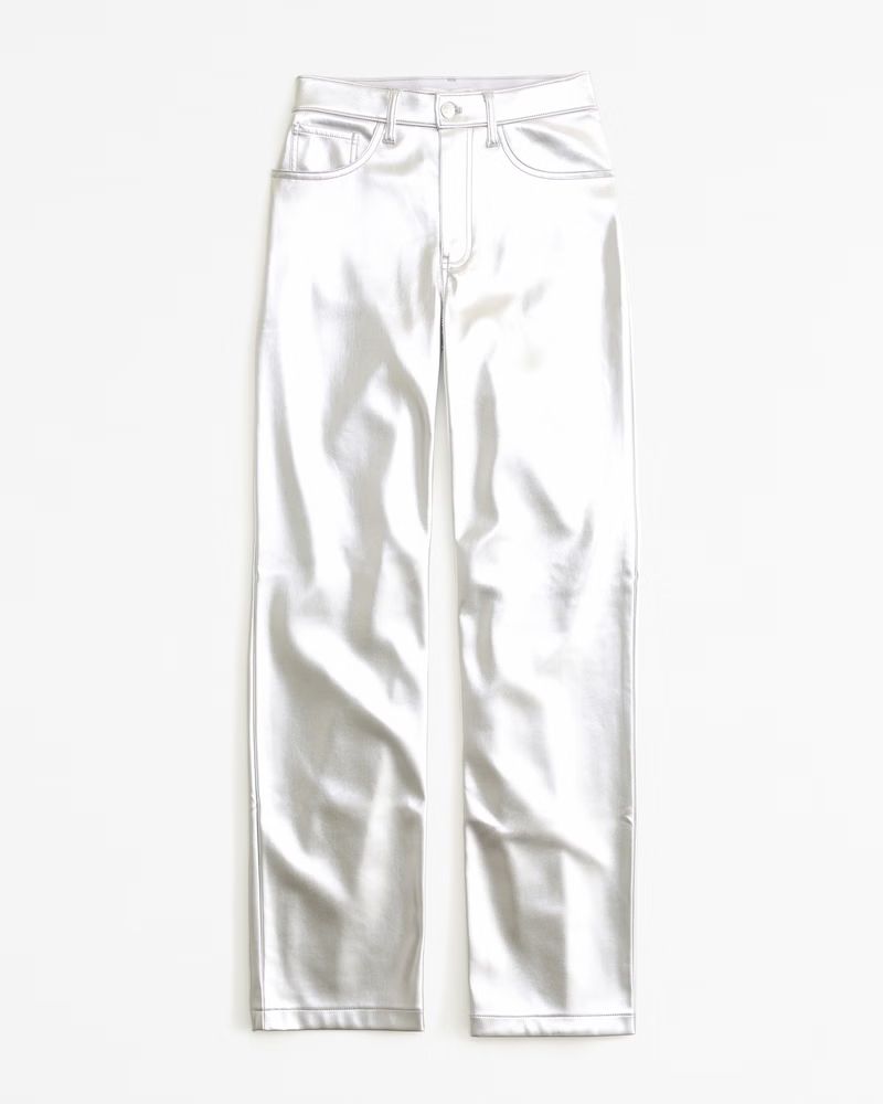 Women's Vegan Leather 90s Relaxed Pant | Women's Bottoms | Abercrombie.com | Abercrombie & Fitch (UK)