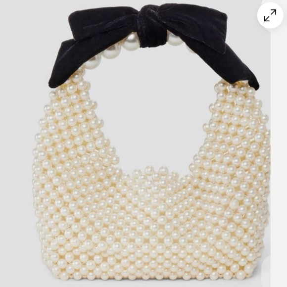 Beaded Pearl Bow White Mini Bag | Poshmark