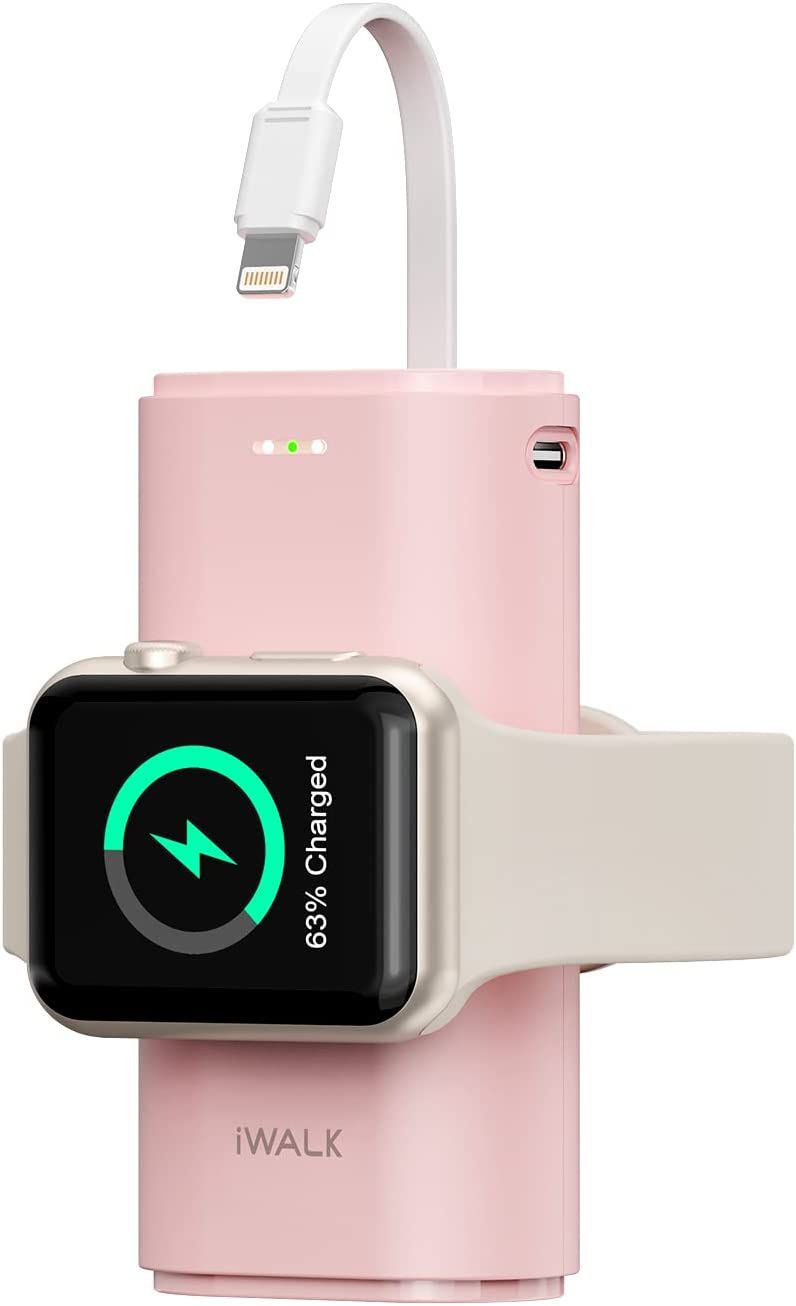 Amazon.com: iWALK Portable Apple Watch Charger, 9000mAh Power Bank with Built in Cable, Apple Wat... | Amazon (US)