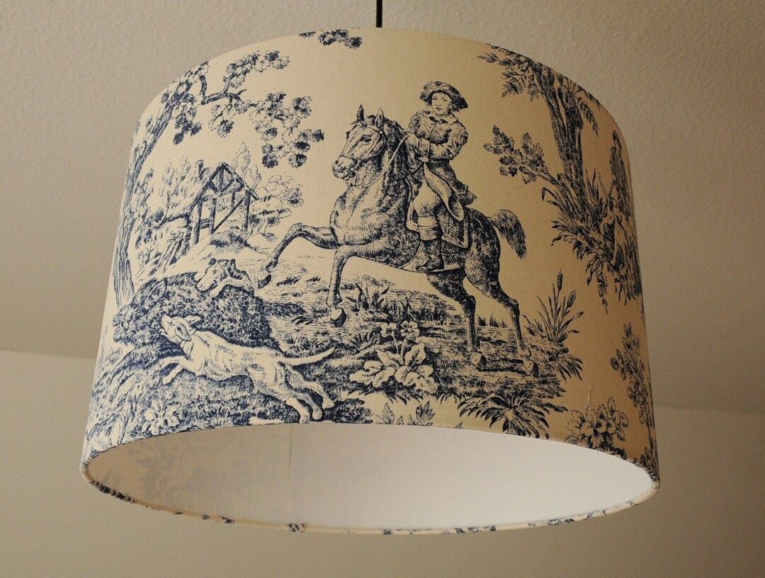 Lampshade toile De Jouy the Hunt the Hunt - Etsy | Etsy (US)