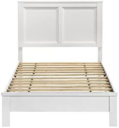 New Classic Furniture Aries Solid Wood Twin Size All-in-One Panel Bed, White | Amazon (US)