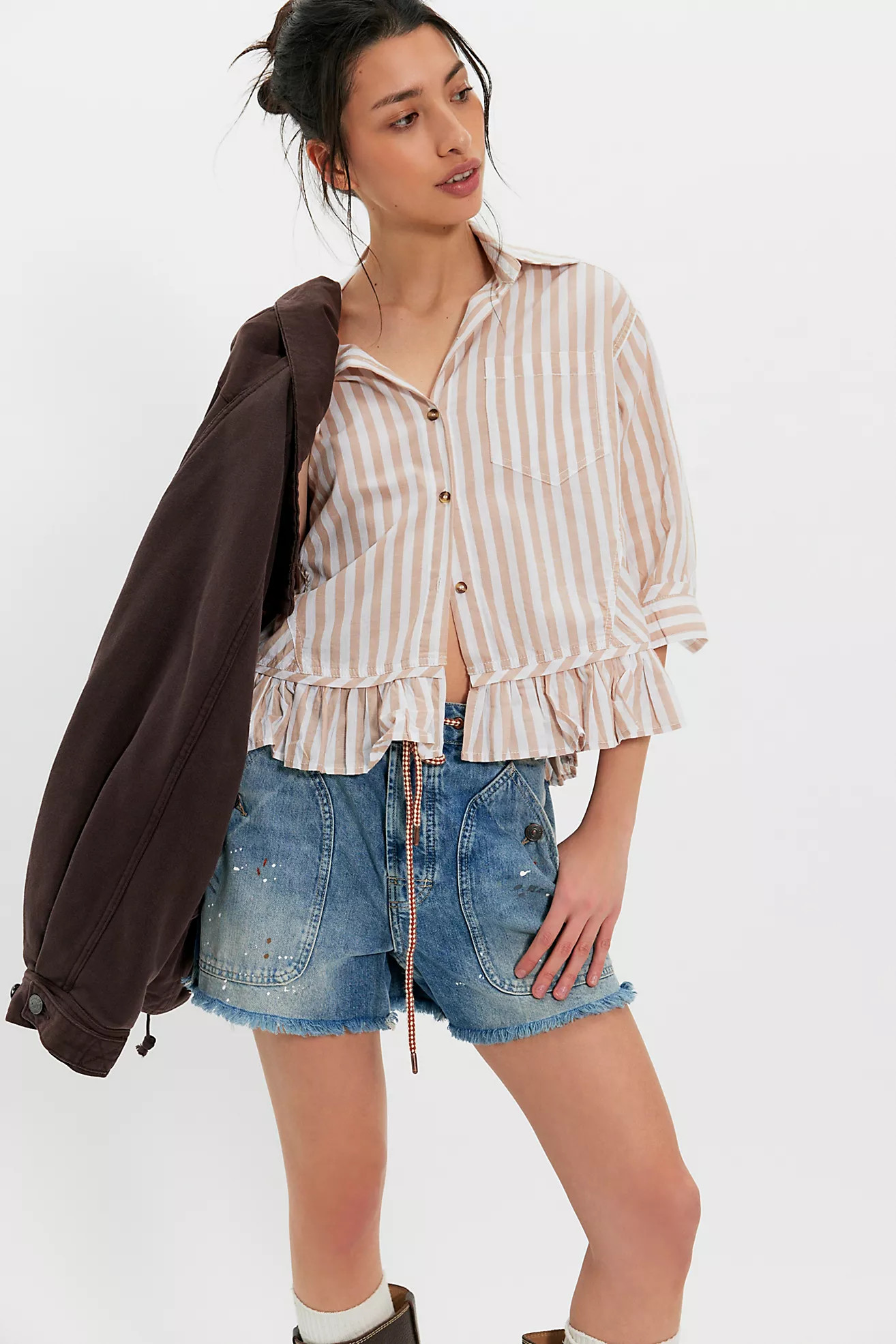 We The Free Bailey Stripe Shirt | Free People (Global - UK&FR Excluded)