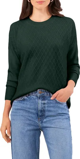 Lattice Pattern Crewneck Sweater | Nordstrom